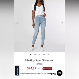 Levi’s Mile High Super Skinny Jeans